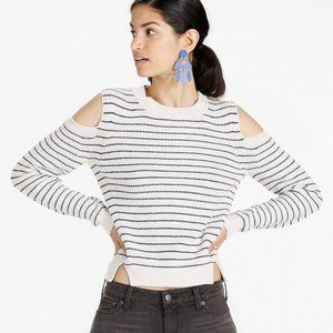 Lucky Brand Stripe Cold Shoulder Pullover